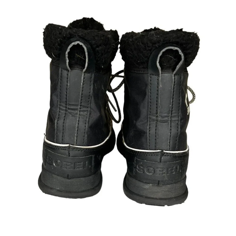 SOREL Explorer Carnival Boots Black/Sea Salt Women’s Size 8.5‎
